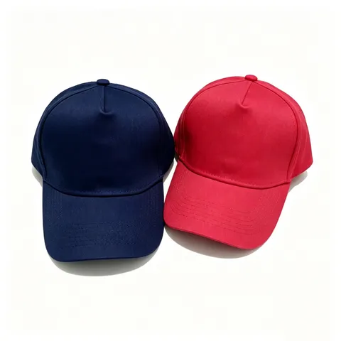 Couleur Unie Coton Casquette de Baseball Réglable Calotte Haute Visière Courbée Protection Solaire Respirant Unisexe Outdoor Décontracté Chapeau
