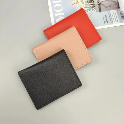 Portacarte in Pelle PU da Donna Astuccio Sottile a Fessure Multiple Portafoglio Portatile per Carte di Credito Per Uso Quotidiano