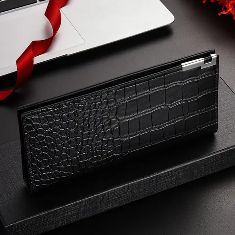 Heren Lange Portemonnee PU Leer Alligator Patroon Zakelijk Woon-werk Rits Clutch Meerdere Kaarthouder Portemonnee