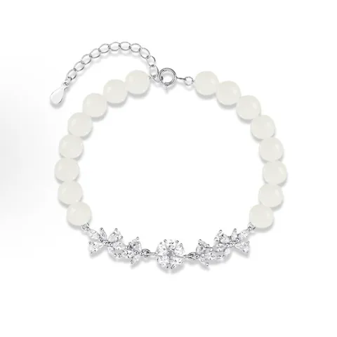 Mode Perlenarmband Mit Strass Blume Charme Kupfer Legierung Minimalistisch Verstellbar Paar Schmuck Geschenk