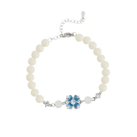 Mode Perlenarmband Mit Strass Blume Charme Kupfer Legierung Minimalistisch Verstellbar Paar Schmuck Geschenk