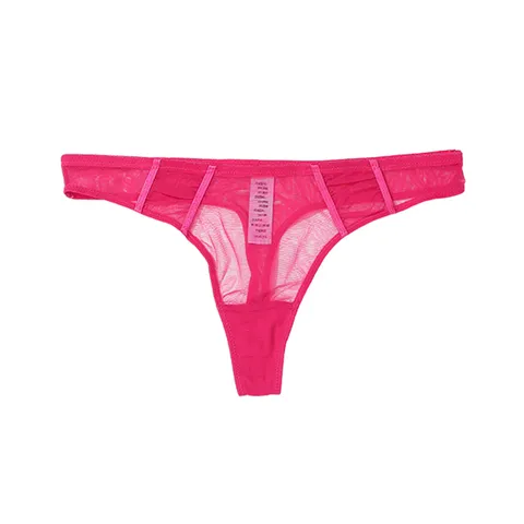 Women Sexy Lace Mesh Thong Breathable Hollow Out G-String Panties Pure Cotton Crotch T-Back Underwear Bottom Lingerie