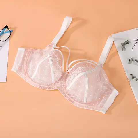 French Lace Plus Size Minimizing Bra For Women Full Cup Soft Underwire Breathable Lifting Support Unlined Sexy Lingerie
