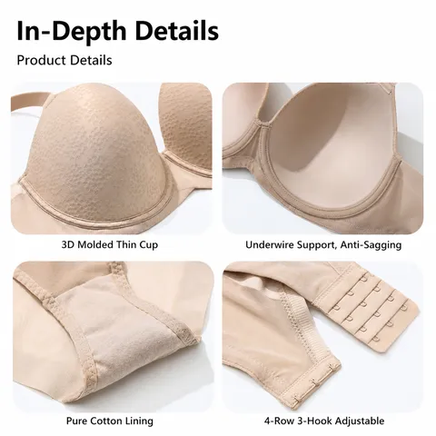 Lingerie Grande Taille pour Femmes Top And Bottom en Nylon Respirant Soutien-Gorge Push Up et Culotte Ensemble de Sous-Vêtements