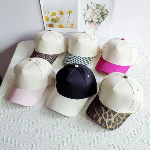 Casual Cotton Baseball Cap Color Block Leopard Print Stitched Sun Protection Breathable Shading Adjustable Trucker Hat For Outdoor Daily Unisex Sporty Style