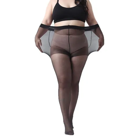 Panty Grote Maten Dames Met Open Kruis Ultradun Transparant 15D Sexy Hoge Elasticiteit Panty Naadloze Nylon Kousen