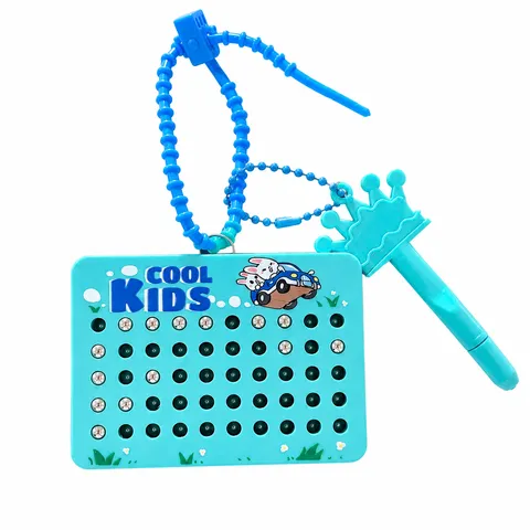Cartoon Panda Magnetic Drawing Board Keychain Stress Relief Fidget Toy Mini Steel Ball Sketchpad Keyring For Kids Puzzle Gift