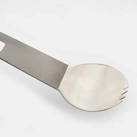 Ensemble de Spatule et Fourchette de Cuisson en Titane Pur Extérieur Portable Détachable Multifonctionnel Pique-nique BBQ Vaisselle de Camping