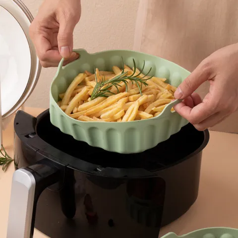 Square Silicone Air Fryer Mat Heat Resistant Reusable Baking Tray Non Stick Air Fryer Liners For Oven Kitchen Cooking Tools