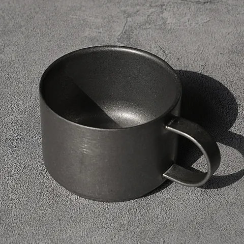 Retro 304 Roestvrijstalen Koffiekop Dubbelwandig Geïsoleerd Metalen Latte Cappuccino Mok Theekop Thuis Kantoor Drinkgerei