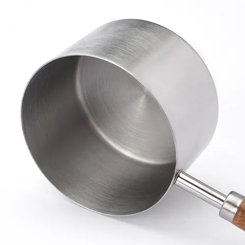 Edelstahl Messbecher Und Löffel Set Mit Holzgriff Küche Backen Werkzeuge Gold Und Silber Messset