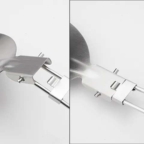 Spatule de Friture Pliable Portable en Acier Inoxydable Léger Ustensiles de Cuisine de Camping en Plein Air Randonnée