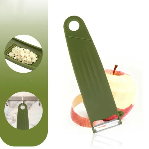 Pelador de Frutas y Verduras Multifuncional Rallador de Patatas Cuchilla de Acero Inoxidable Estilo Nórdico Minimalista