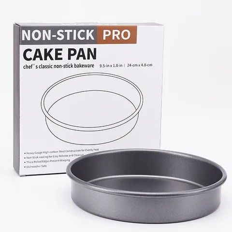 Kohlenstoffstahl Antihaftbeschichtung Runde Backform Kuchenform Pizzapanne Käse Mousse Backgeschirr Für Heimofen Küche