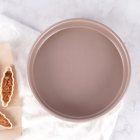 Kohlenstoffstahl Antihaftbeschichtung Runde Backform Kuchenform Pizzapanne Käse Mousse Backgeschirr Für Heimofen Küche