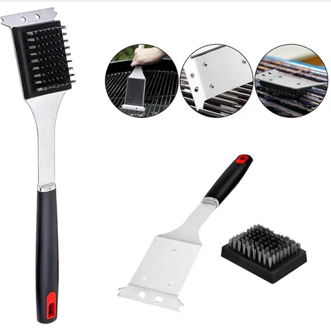 Stainless Steel BBQ Tool Set Outdoor Camping Barbecue Cooking Spatula Fork Tongs Grill Tools Kit For Cooking