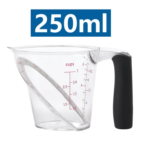Transparent Plastic Measuring Cup Baking Graduated Jug With Non-Slip Handle Kitchen Liquid Measuring Tool