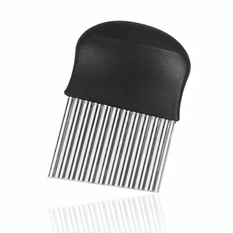 Stainless Steel Wavy Potato Slicer French Fry Cutter Kitchen Vegetable Fruit Chopper With Ergonomic Plastic Handle