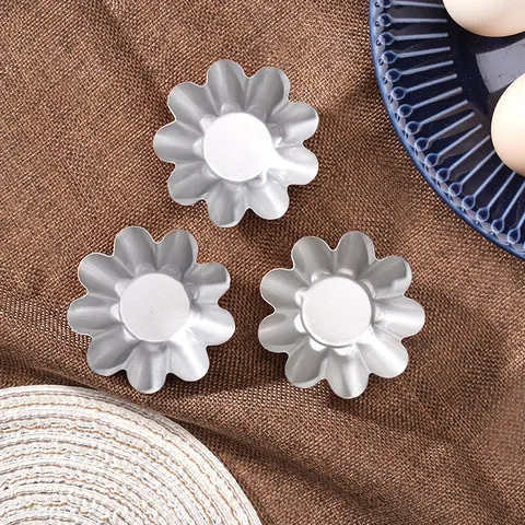 Carbon Steel Non-stick Egg Tart Mold Chrysanthemum Cup Fruit Pie Plate Cake Baking Mold Kitchen Baking Tool