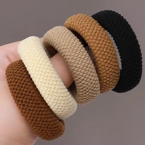 Élastique à Cheveux Haute Élasticité Durable Bande Élastique Tissée Épaisse Accessoires de Cheveux de Queue de Cheval Quotidiens Simples pour Femmes