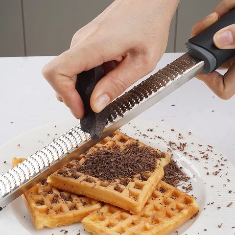 Multifunctional Stainless Steel Cheese Grater Lemon Zester Chocolate Grater Ergonomic Handle Kitchen Tool