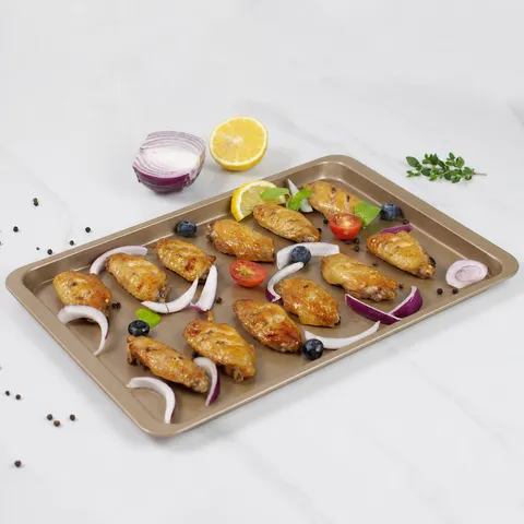 Extra Large Rectangular Carbon Steel Non-Stick Baking Pan Oven Tray For Cookie Biscuit Baking Kitchenware