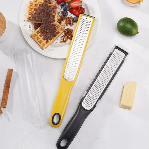 Multifunctional Stainless Steel Cheese Grater Lemon Zester With Protective Cover Ergonomic Handle Kitchen Tool For Food Prep