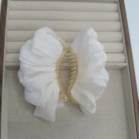 Pince à Cheveux en Tissu Style Coréen Pince Griffes en Soie Brillante Élégante Queue de Cheval Accessoires de Cheveux pour Femmes