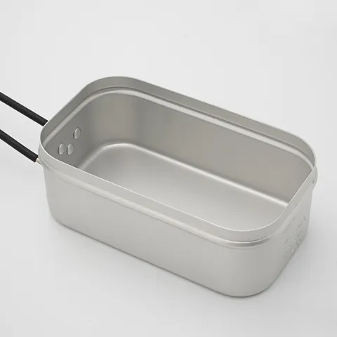 Fiambrera Bento de Aluminio Portátil para Camping Mess Tin Ligera Ultraligera Utensilios de Cocina para Picnic y Senderismo al Aire Libre