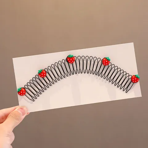 Peignes Latéraux pour Cheveux d'Enfants Mignons Dessins Animés Fraise Lapin Fleur Étoile Fruit Cœur Outils de Coiffure Accessoires Cheveux Filles