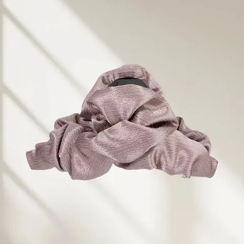 Grande Pince à Cheveux en Tissu Plissé Élégante Femmes Accessoires de Coiffure pour Coiffure Quotidienne