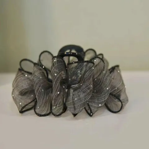 Pince à Cheveux Étoilée en Organza Grands Accessoires de Cheveux Bubble Pour Femmes Filles Coiffure Chic Douce
