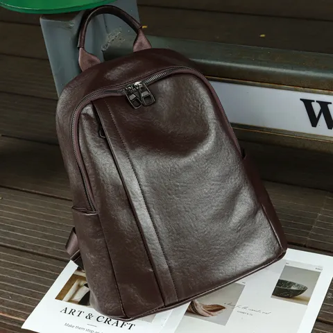 Women Genuine Leather Casual Backpack Large Soft Leather Daypack Travel School Bag With Multiple Pockets