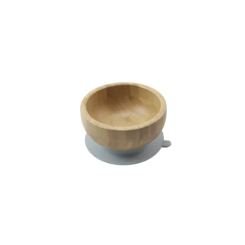Ciotola in Legno per Bambini Con Base a Ventosa in Silicone Stile Giapponese Ciotola per Alimenti per Bambini Ciotola di Riso in Bambù Naturale Stoviglie