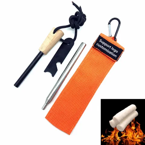 Outdoor Multifunctionele Survival Vuurstarter Set Roestvrijstalen Blaaspijp Magnesiumstaaf Kampeer Gereedschap
