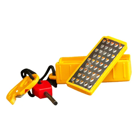 Outdoor Survival Flint Fire Starter Set With Multi-Functional Scraper And Lanyard Hiking Camping Tool