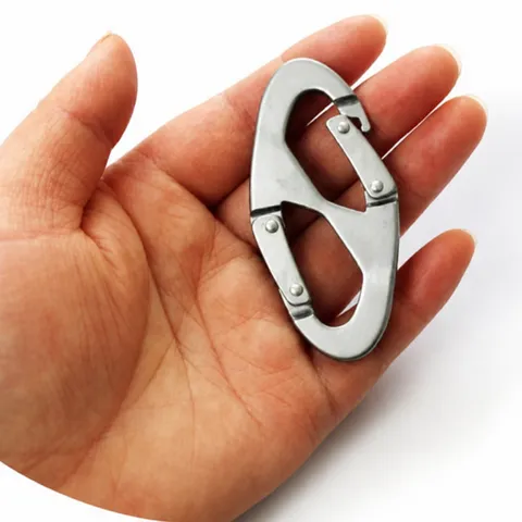 Aluminum Alloy Carabiner 8-Shaped Heavy Duty Clip Outdoor Hiking Camping Gear Lightweight Snap Hook Fastener