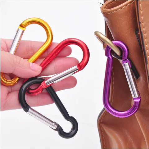 Lightweight Aluminum Alloy Gourd Shaped Carabiner Outdoor Hiking Keyring Water Bottle Hanging Clip Small Bag Snap Hook