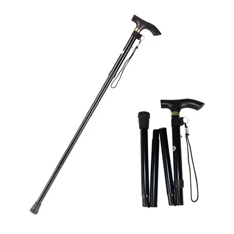 Foldable Trekking Pole Lightweight Aluminum Alloy Walking Stick Portable Telescopic Hiking Cane For Outdoor Sports