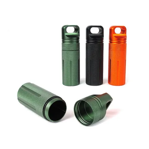 Portable Aluminum Alloy Outdoor Camping Tea Caddy Sealed Storage Container Waterproof Metal Jar For Travel