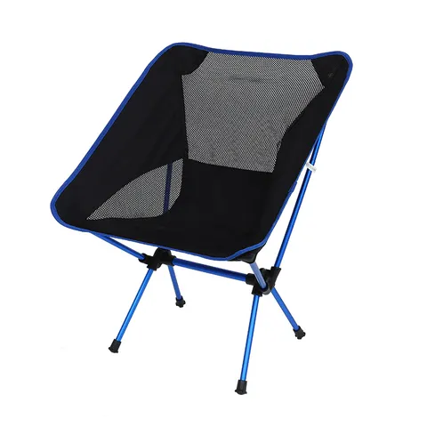 Portable Folding Camping Chair Lightweight Outdoor Moon Chair Compact Travel Beach Fishing Chair With Oxford Cloth