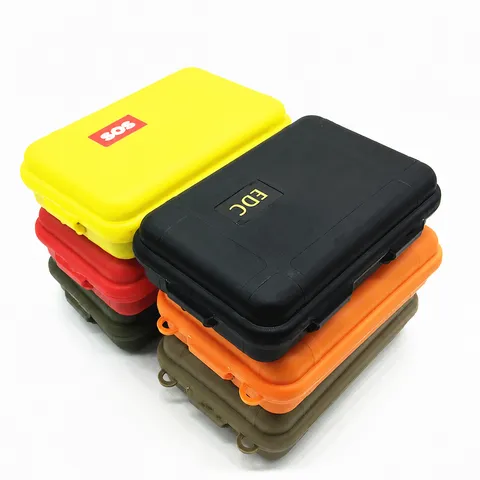 Grande Scatola di Immagazzinaggio per Strumenti di Sopravvivenza all'Aperto EDC Custodia in Plastica Dura Impermeabile Antiurto Contenitore Portatile