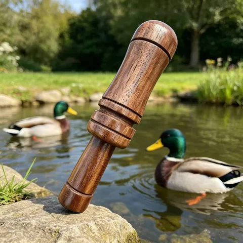 Wooden Wild Duck Call Whistle Outdoor Hunting Goose Calling Tool Solid Wood Portable Whistle For Hunting