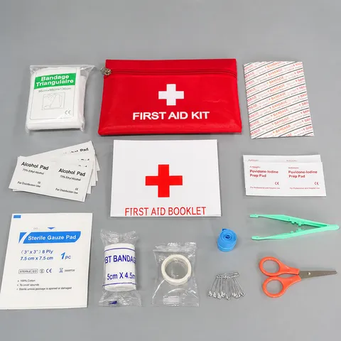 Kit di Primo Soccorso di Emergenza Borsa Medica di Sopravvivenza Impermeabile Portatile Esterno Auto Viaggio Forniture Mediche Rosso