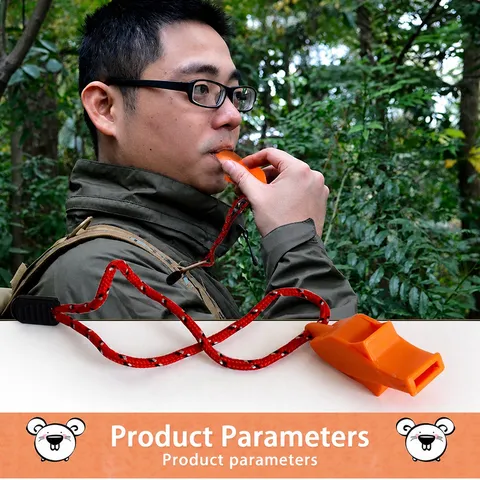 Plastic Dolphin Whistle High Decibel Outdoor Survival Emergency Rescue Whistle Lanyard Portable Sport Training Whistle