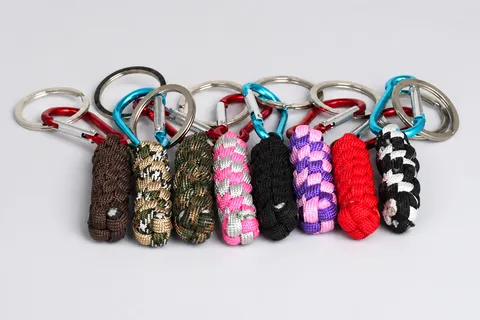 Handmade Paracord Keychain Woven Survival Rope Carabiner Outdoor Camping Key Ring Everyday Carry Accessories