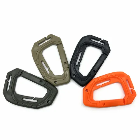 Taktisch Outdoor Bergsteigen Schnalle MOLLE Tasche Kunststoff D-Ring Schlüsselanhänger Clip Nützliches Zubehör Für Wandern
