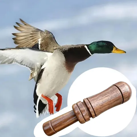 Wooden Wild Duck Call Whistle Outdoor Hunting Goose Calling Tool Solid Wood Portable Whistle For Hunting