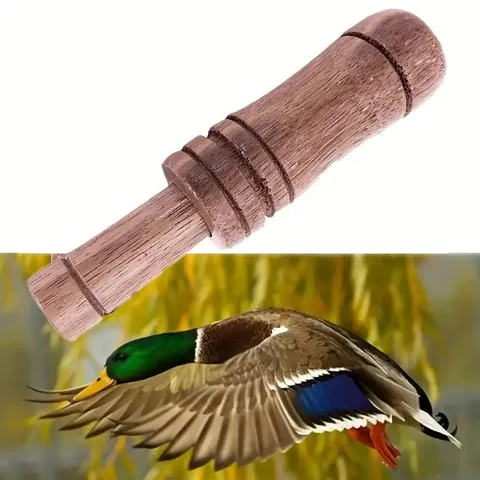 Outdoor Wooden Duck Call Whistle Black Walnut Wood Hunting Decoy Tool Portable Wildlife Caller