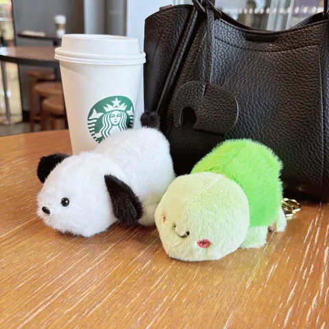 Cute Plush Capybara Reversible Keychain Cartoon Animal Stuffed Doll Bag Pendant Toy Ornament Gift For Daily Birthday Party